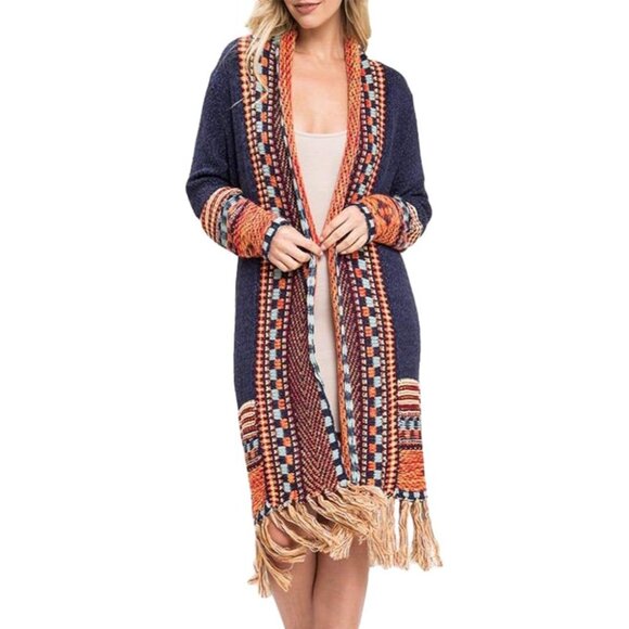 Versatile Women’s Aztec Print Bohemian Cardigan Sweater – Ideal for Any Occasion - Picture 1 of 4